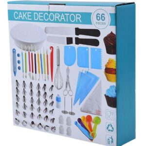 66-Piece Cake Adorning Package and Pastry Bakery Instruments