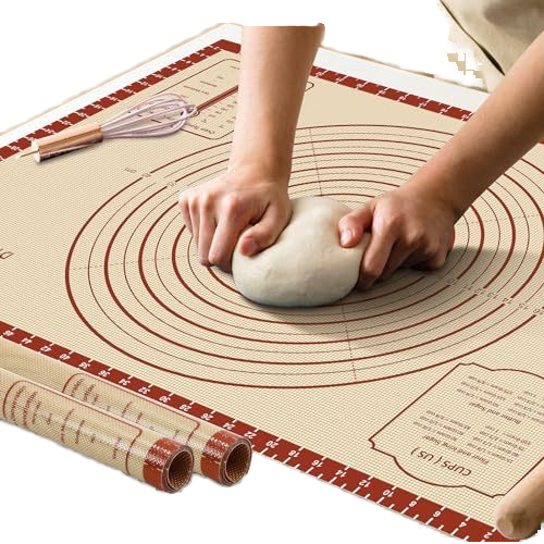 Massive 60x40CM Non-Stick Silicone Baking Mat with Measurement Information – Non-Slip Pastry Mat